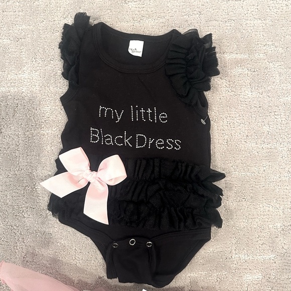 New! Ella Jackson :: My First Black Dress + Houndstooth Tights + Tutu Set - Picture 4 of 4
